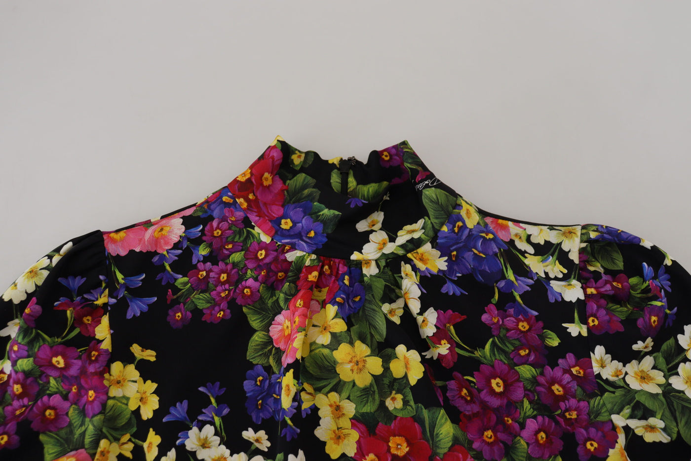 Multicolor Floral Silk Turtle Neck Sweater