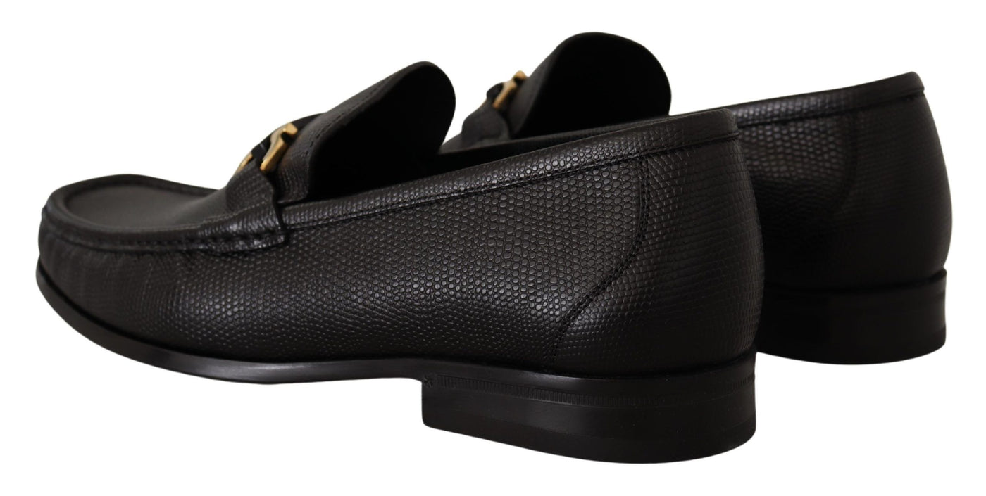 Black Calf Leather Moccasins Loafers Shoes