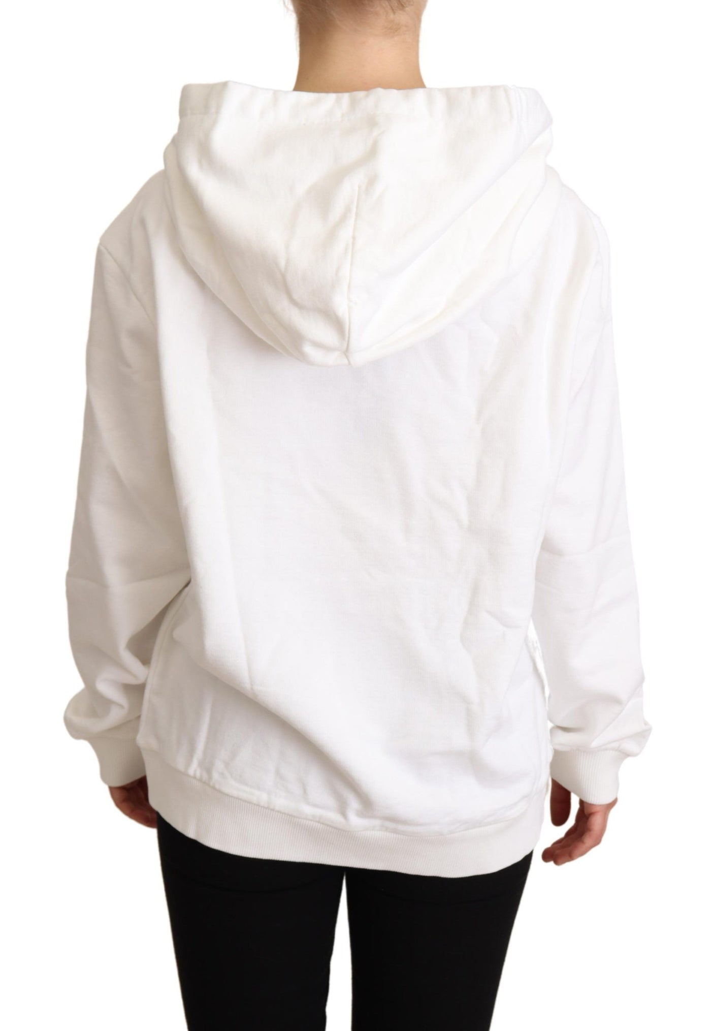 White L'Amore Hooded Pullover Sweater