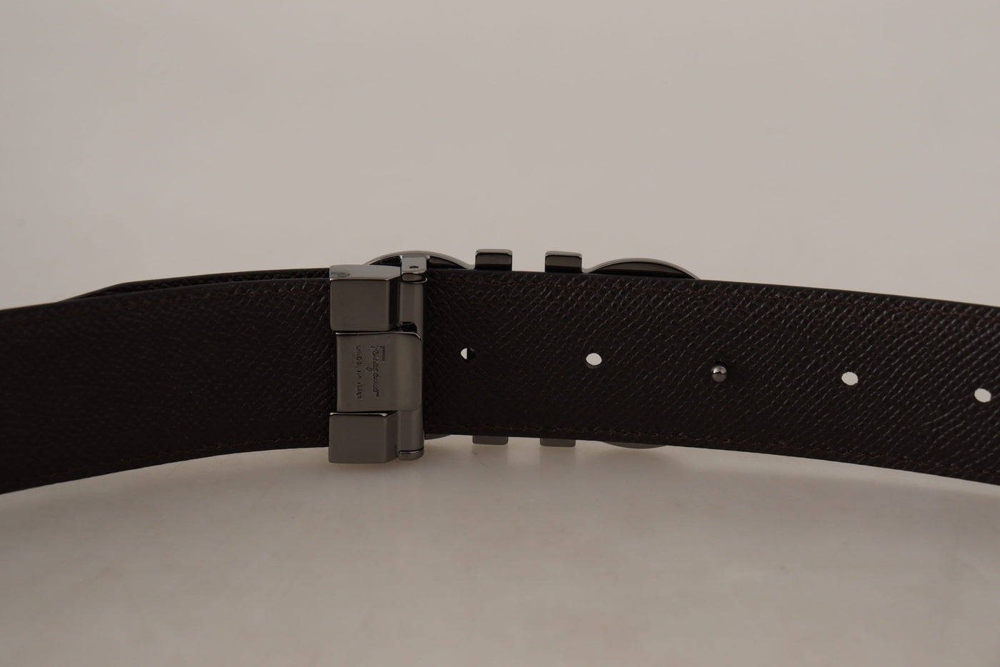 Black and Dark Brown Leather Reversible Belt