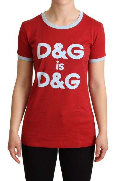 Red Crewneck D&G Top T-shirt