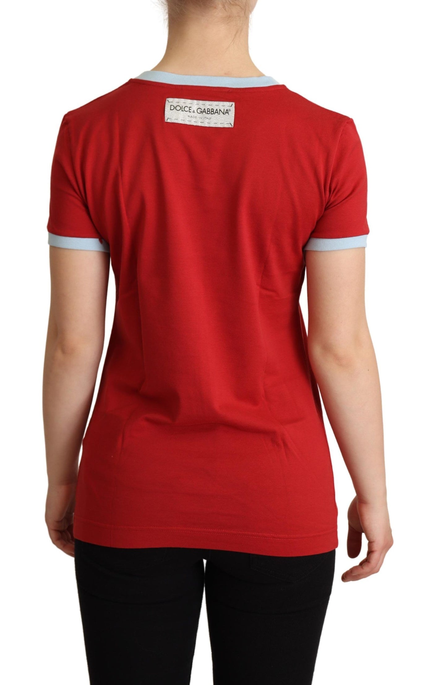 Red Crewneck D&G Top T-shirt