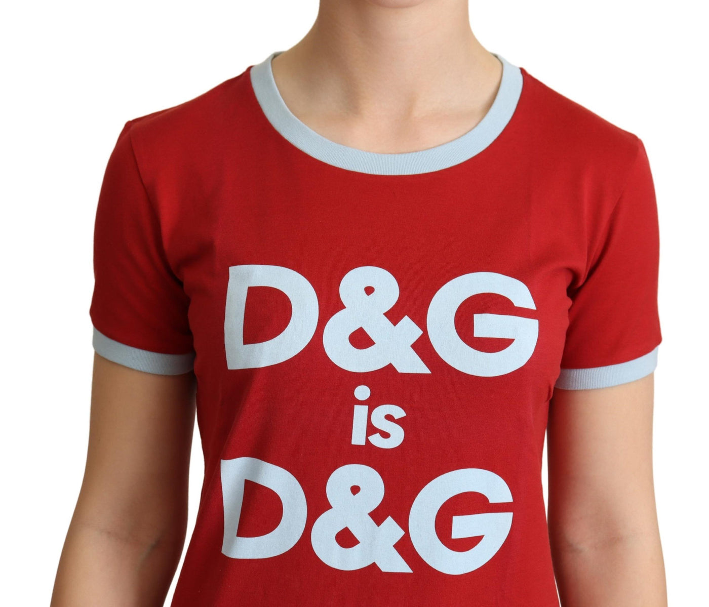 Red Crewneck D&G Top T-shirt