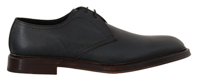 Blue Leather Derby Formal Shoes