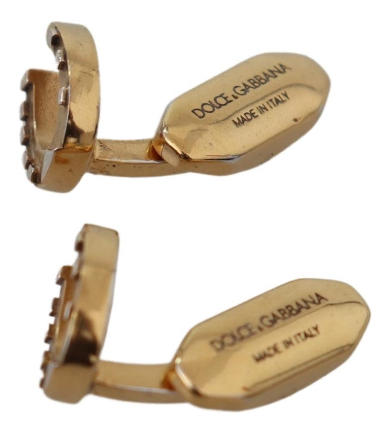 Gold Plated Brass Horseshoe Men Accessory Cufflinks