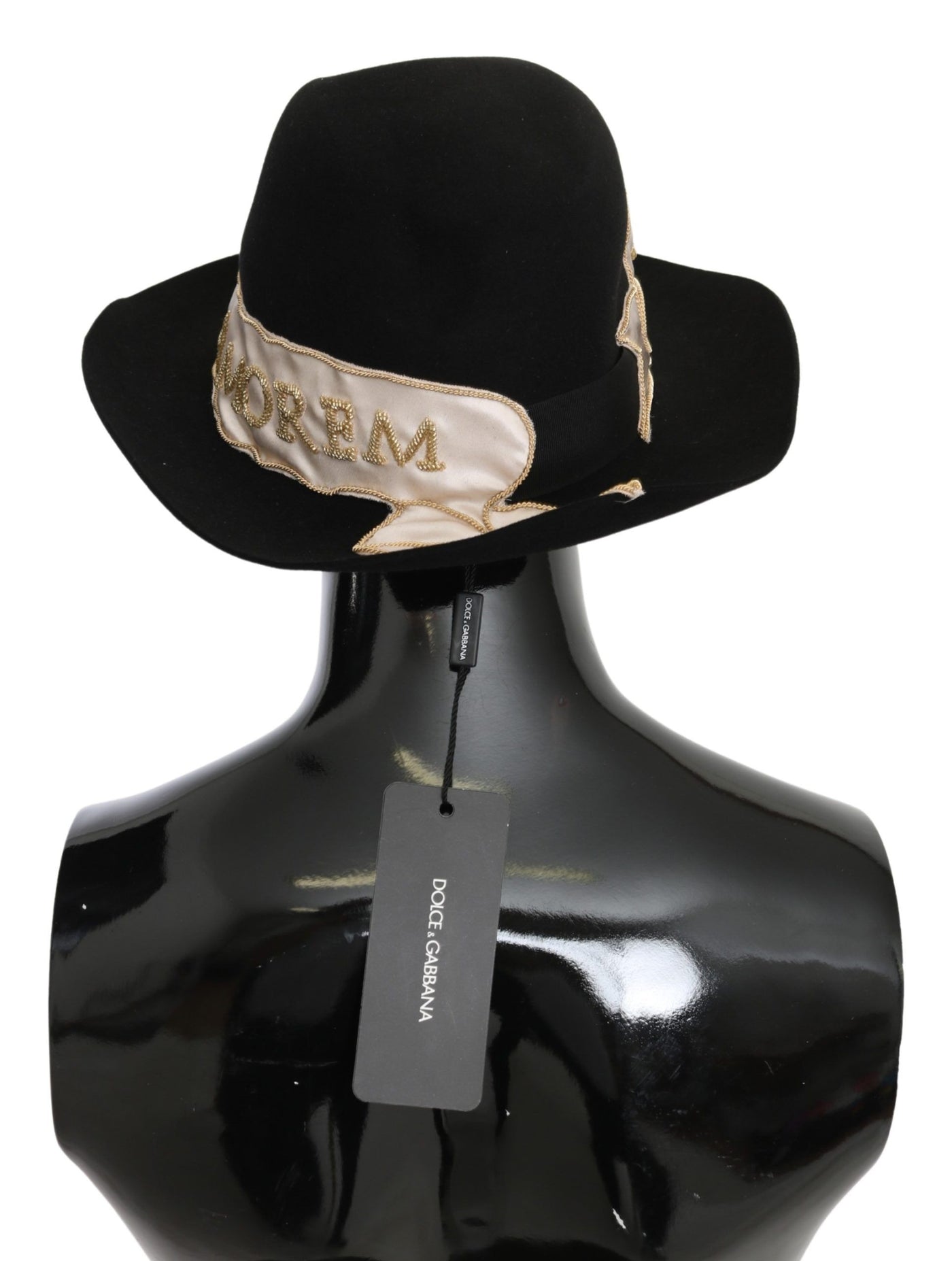 Black Lapin Amor Gignit Wide Brim Fedora Hat