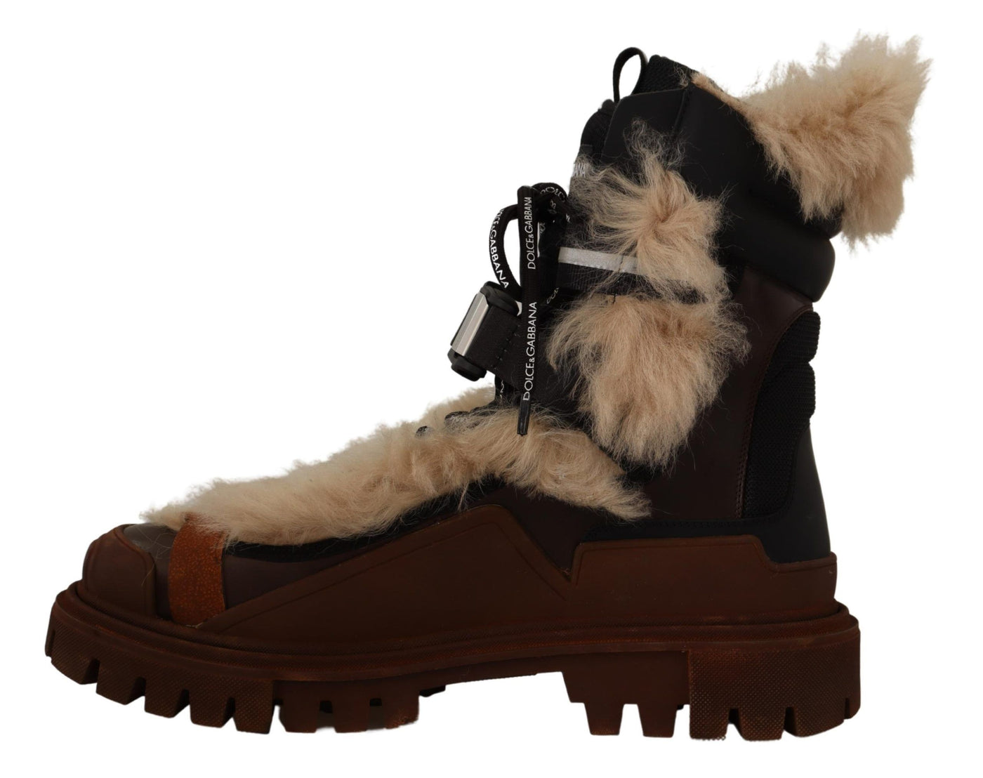 Boots Winter Shearling Leather Rubber Shoes