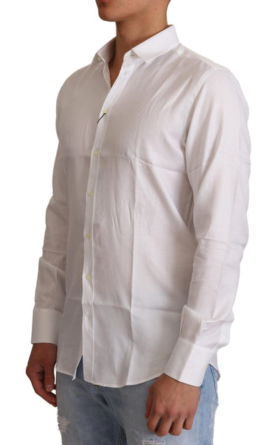 White Cotton Dress Formal Martini Shirt