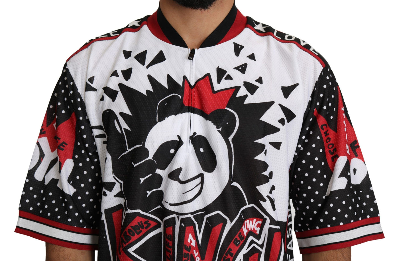 White King Panda Top Polyester Mens T-shirt