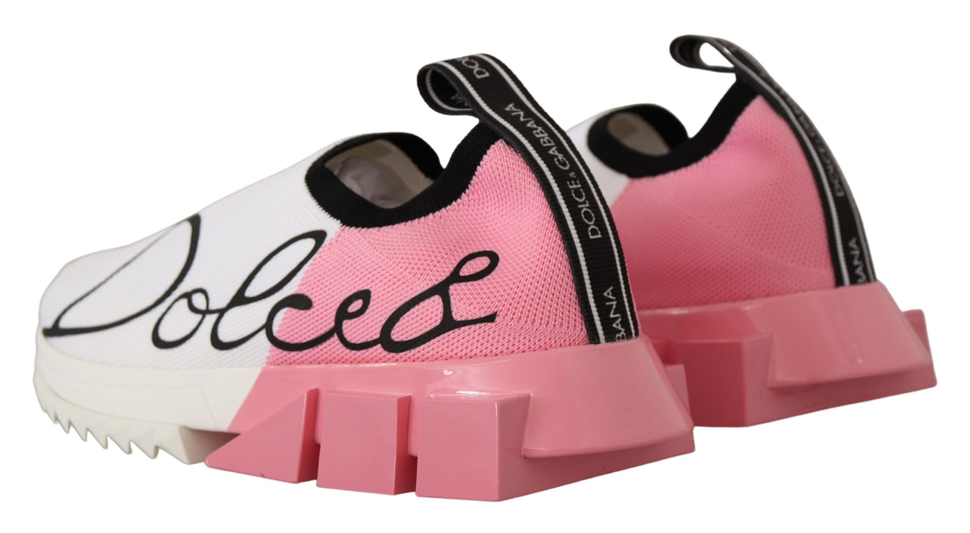 Pink White Logo Womens Sorrento Sneakers