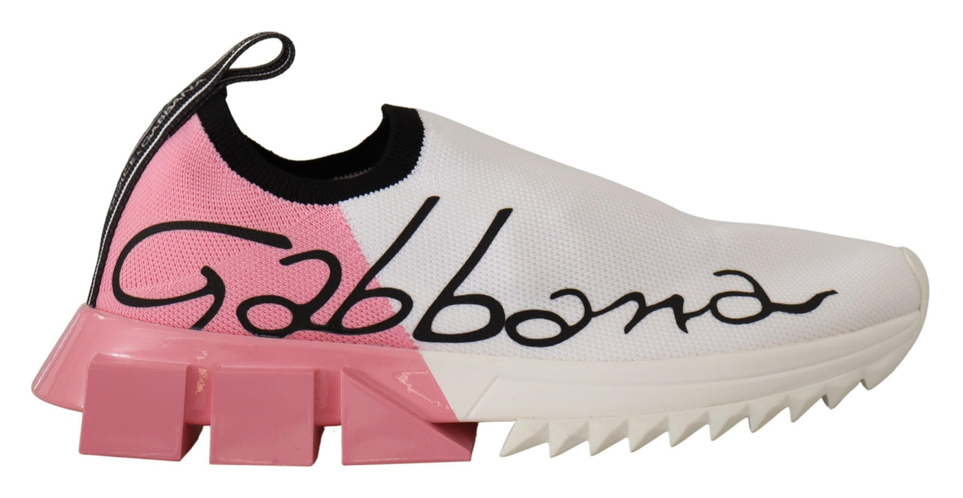 Pink White Logo Womens Sorrento Sneakers