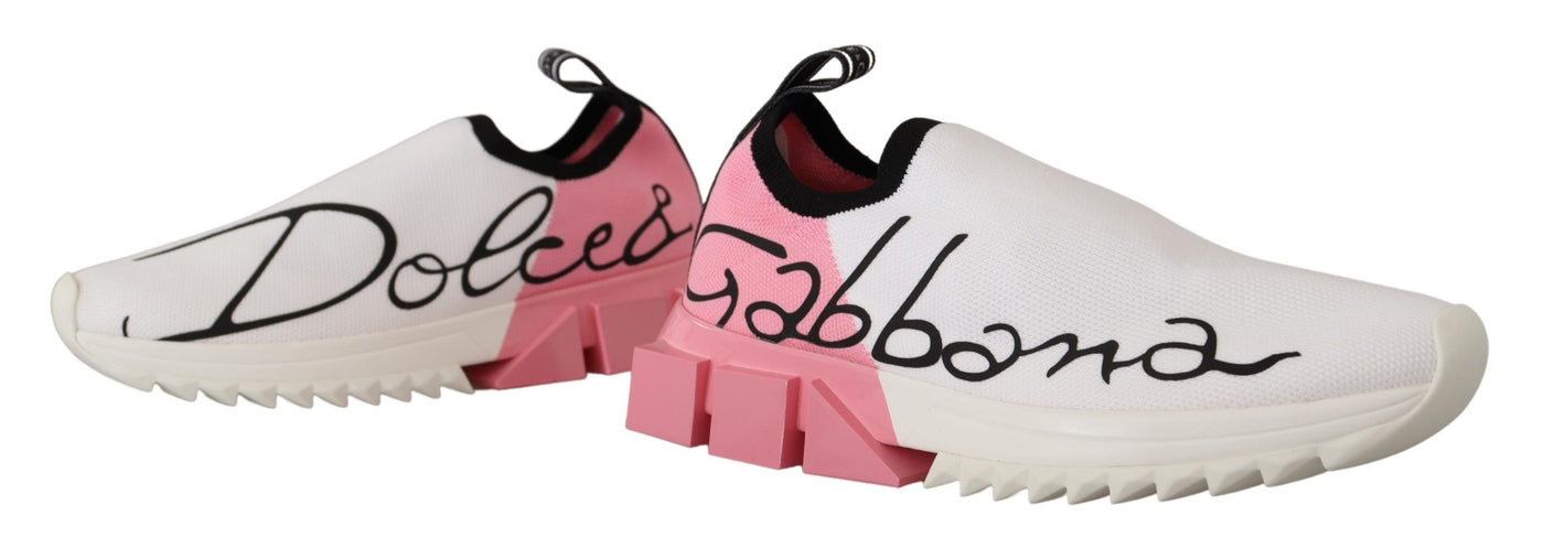 Pink White Logo Womens Sorrento Sneakers