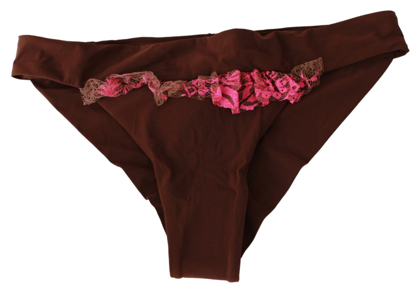 Pink Brown Two Piece Swimsuit Beachwear