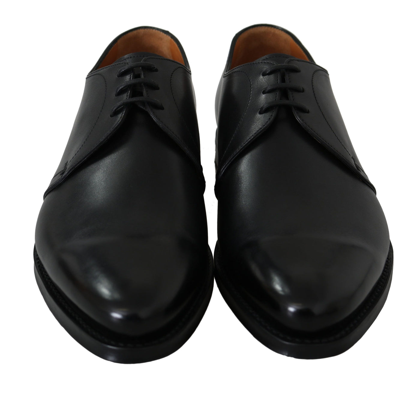 Black Calfskin Lace Up Men Formal Derby Shoes