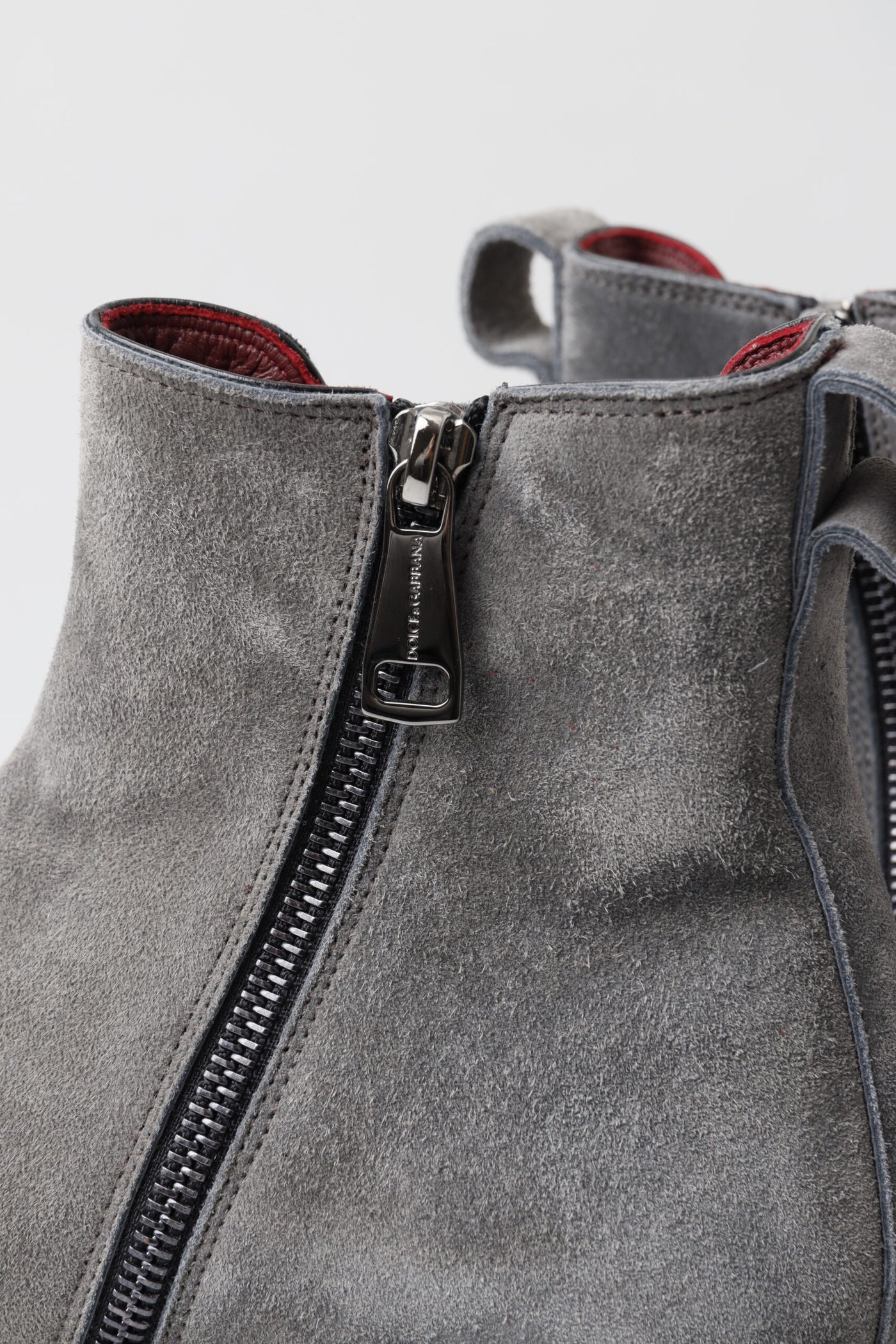 Gray Leather Men Ankle Boots Shoes