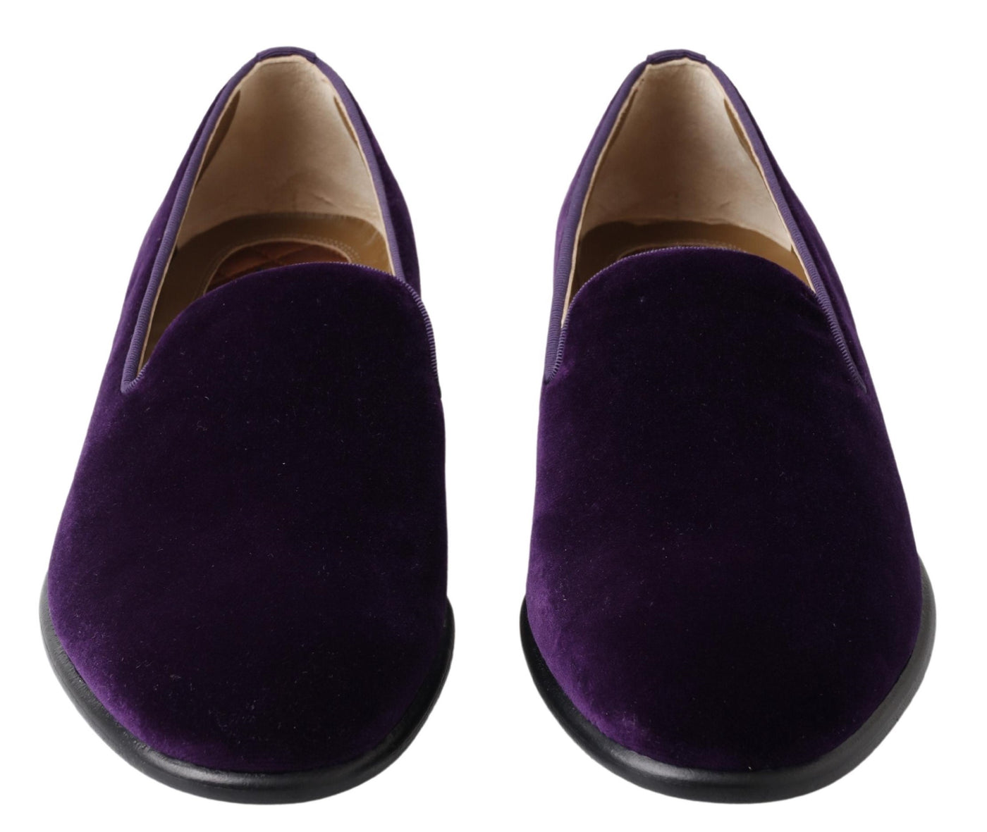 Purple Velvet Slipper Loafers Slip On Shoes