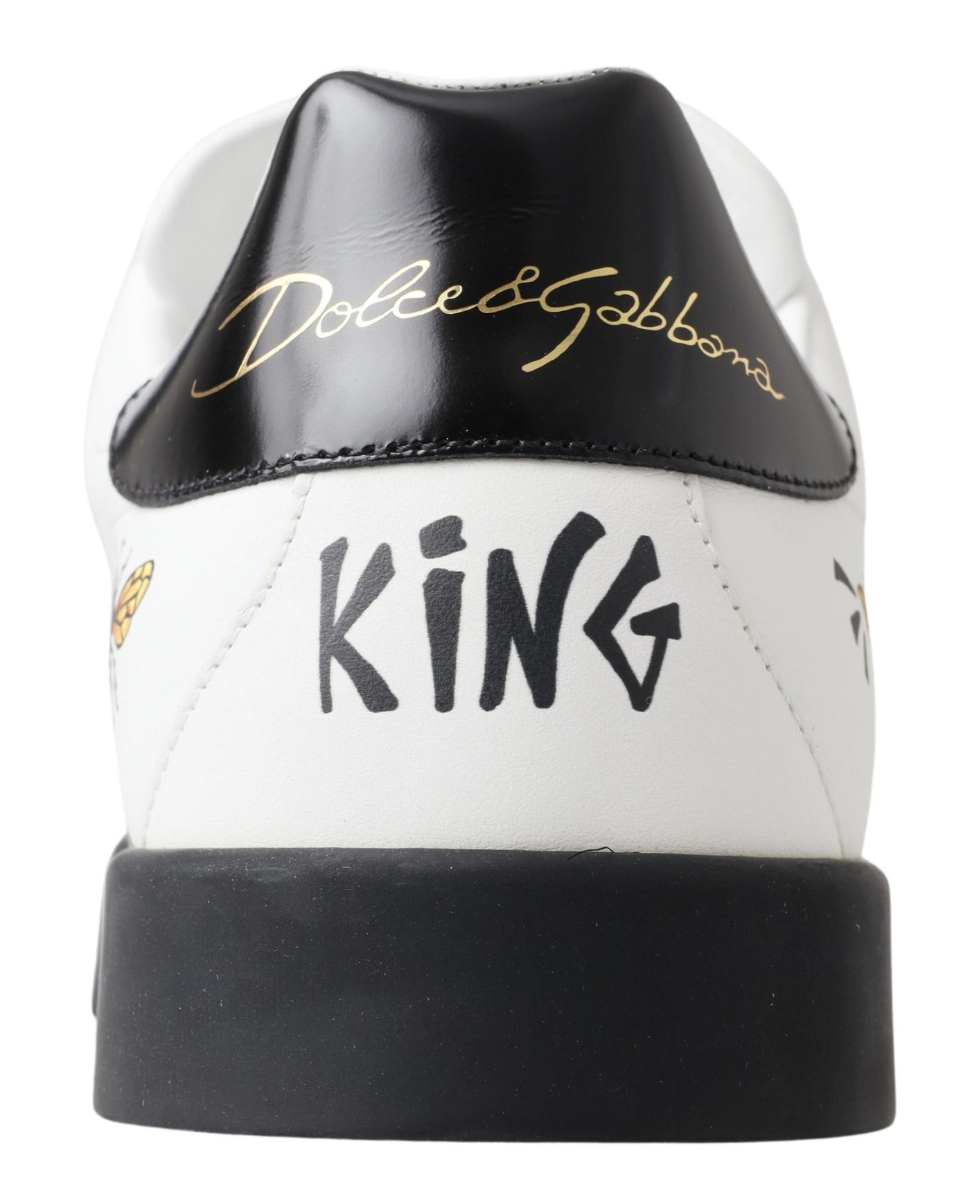 White Bee King Portofino Leather Sneakers Shoes