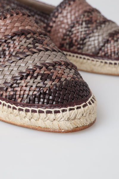 Multicolor Buffalo Leather Espadrilles Shoes