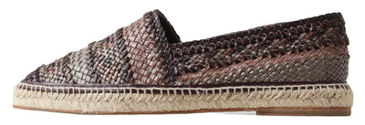 Multicolor Buffalo Leather Espadrilles Shoes