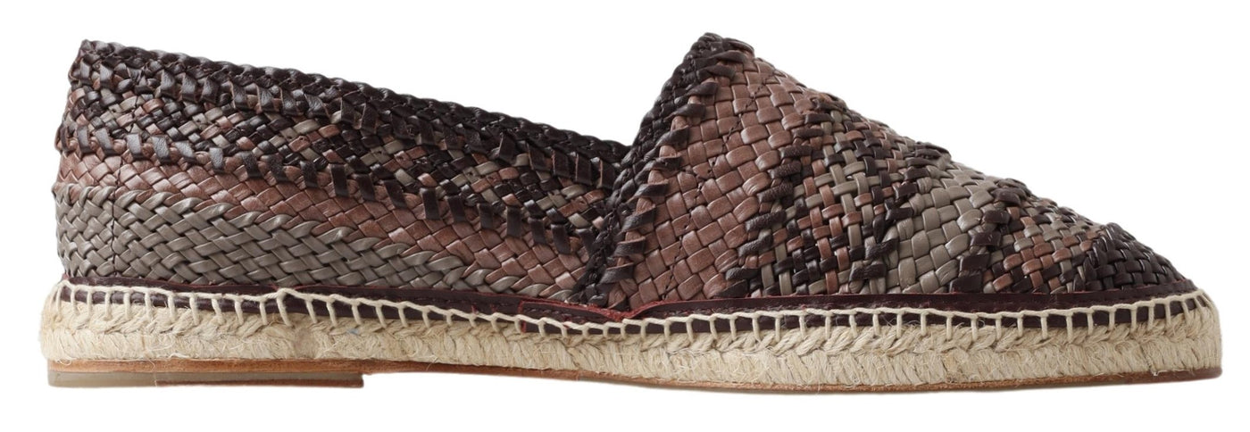 Multicolor Buffalo Leather Espadrilles Shoes