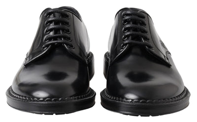 Black Leather Formal Dress Men Derby Shoes