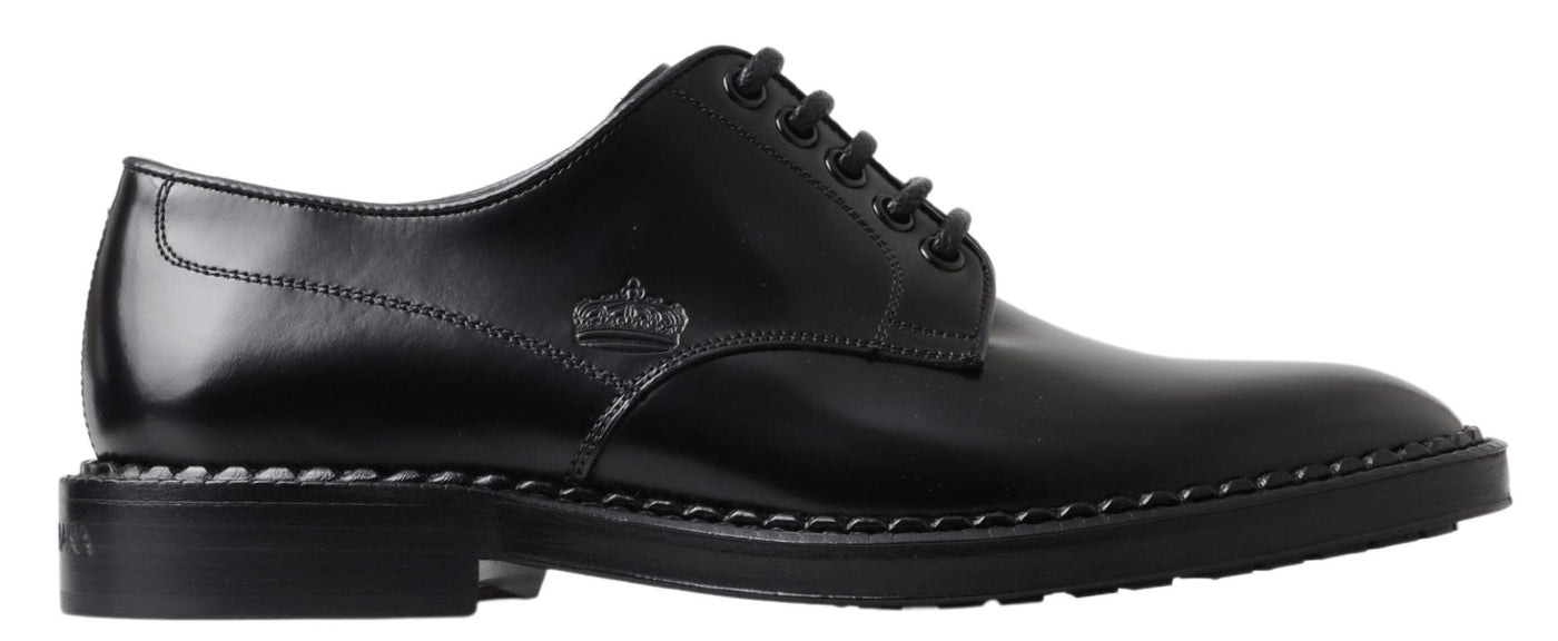 Black Leather Formal Dress Men Derby Shoes