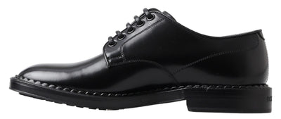 Black Leather Formal Dress Men Derby Shoes