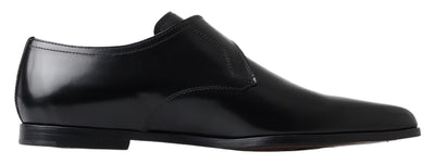 Black Leather Monk Strap Dress Formal Shoes