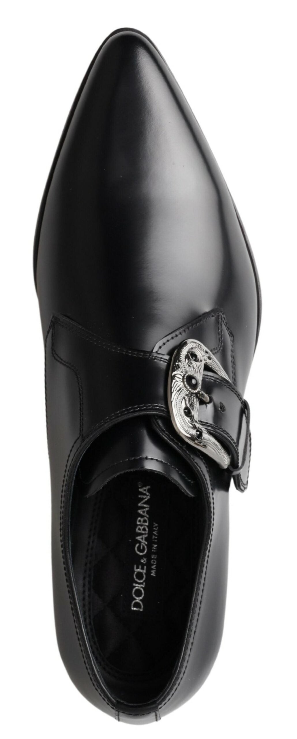 Black Leather Monk Strap Dress Formal Shoes