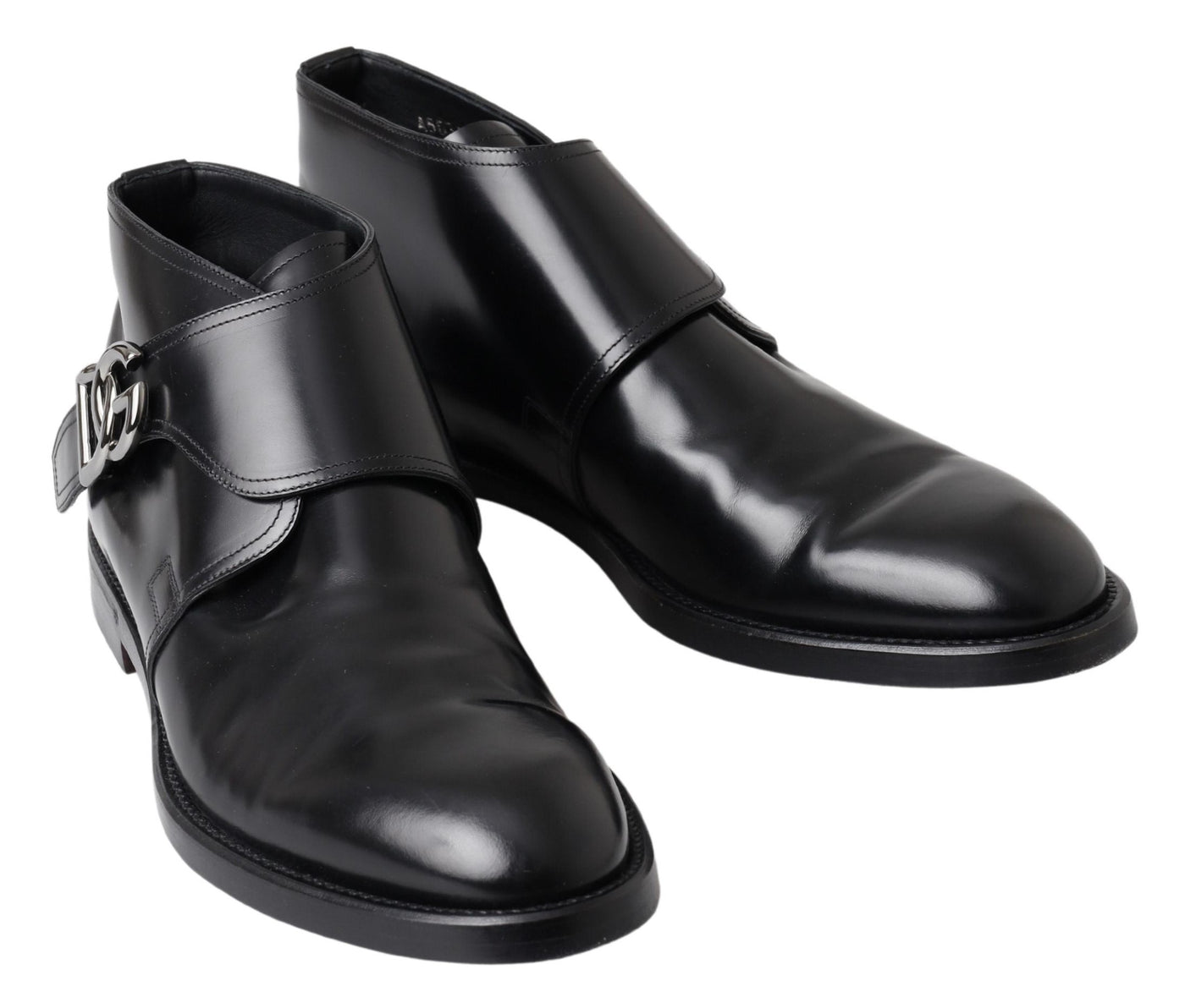 Black Leather Dress Formal Monk Strap Shoes