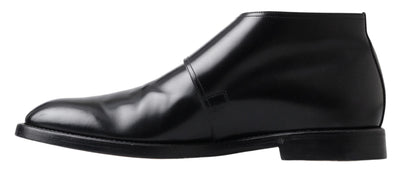 Black Leather Dress Formal Monk Strap Shoes