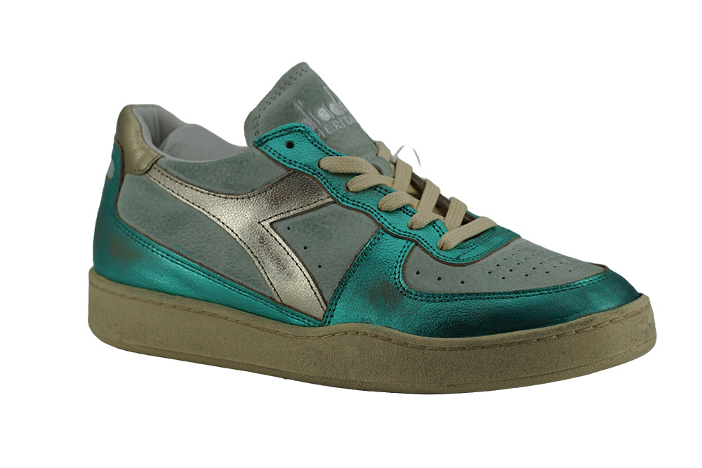 Mi Basket Low Metal Leather Sneakers