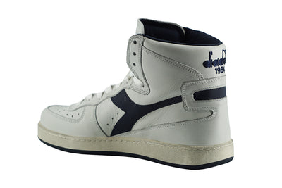 Mi Basket White Leather High Sneakers