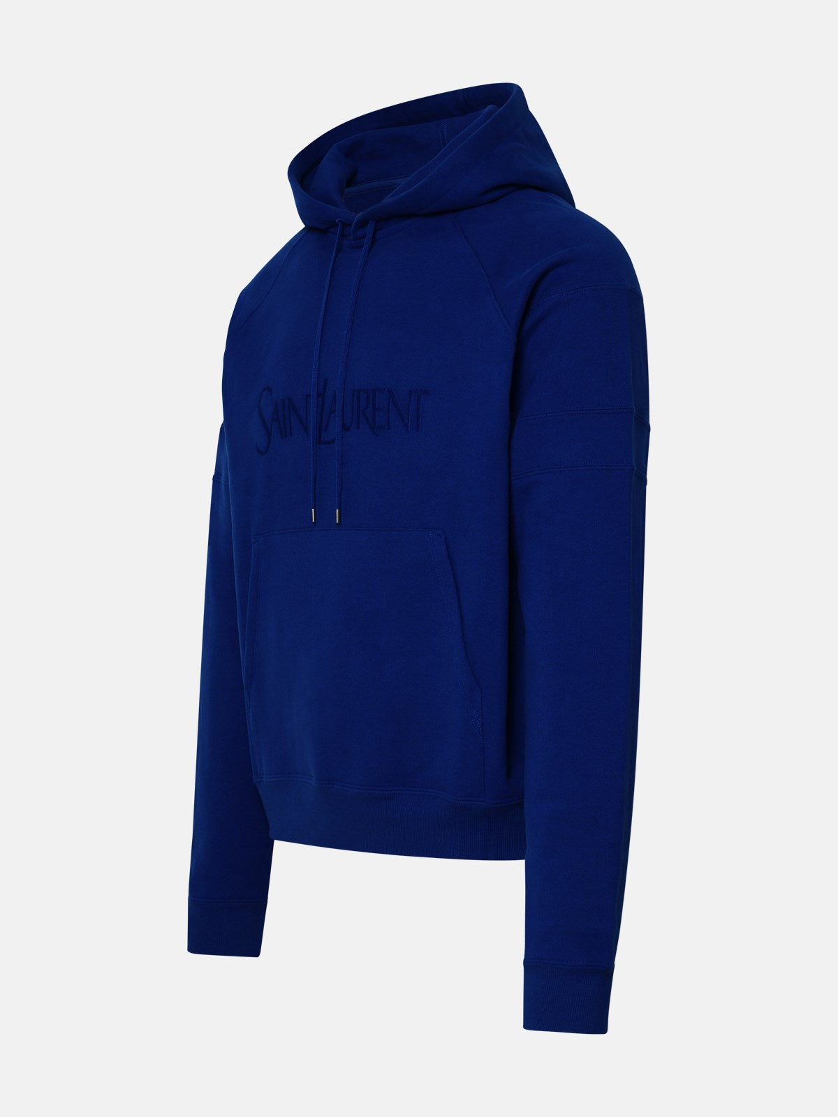 Electric Blue Cotton Hoodie Sweatshirt