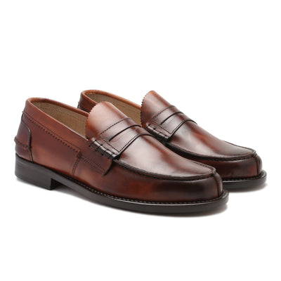 Natural Calf Leather Mens Loafers Shoes