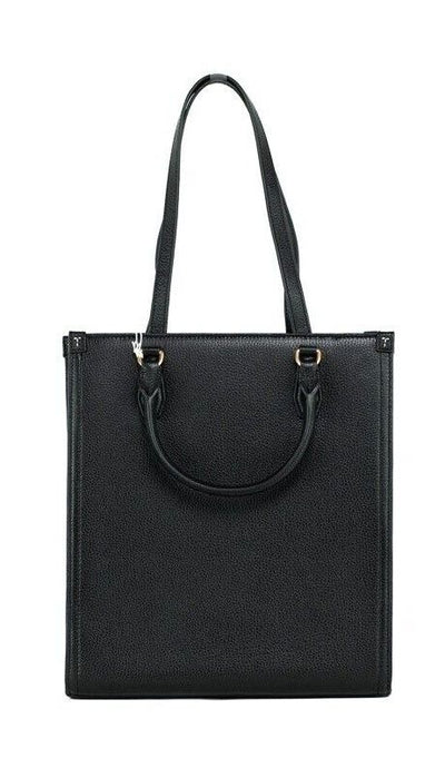 Blake Black Medium Pebbled Leather Shopping Tote Bag Handbag