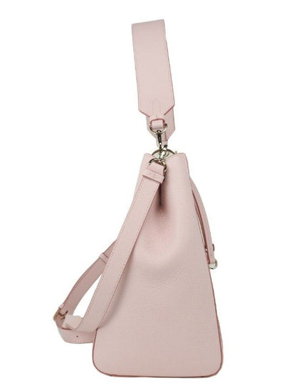 Aren Medium Visetos Powder Pink Leather Hobo Shoulder Crossbody Handbag