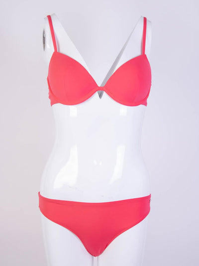 Underwire Bikini Triangle Bikini In Fuxia