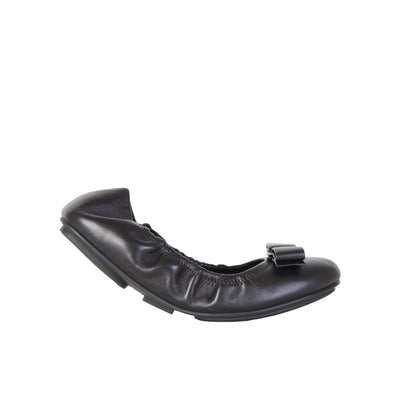 Lizinka Black Leather Ballerinas