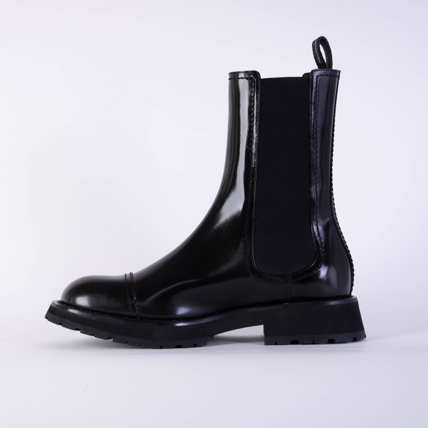 Black Leather Ankle Boots