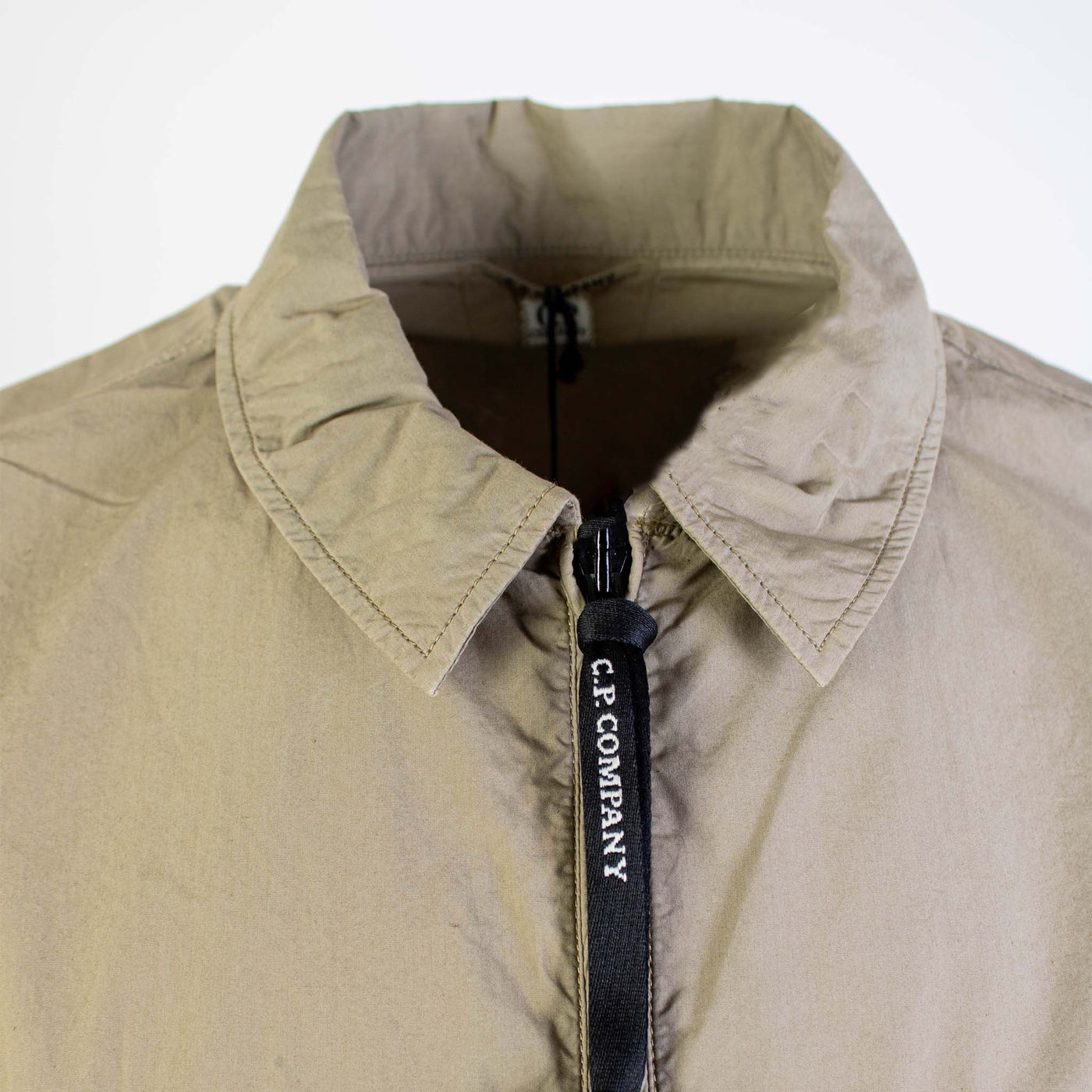 Kaki C.P Company Half Zip Over Shirt