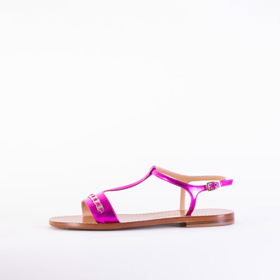 Fuchsia Leather Tremiti Sandals