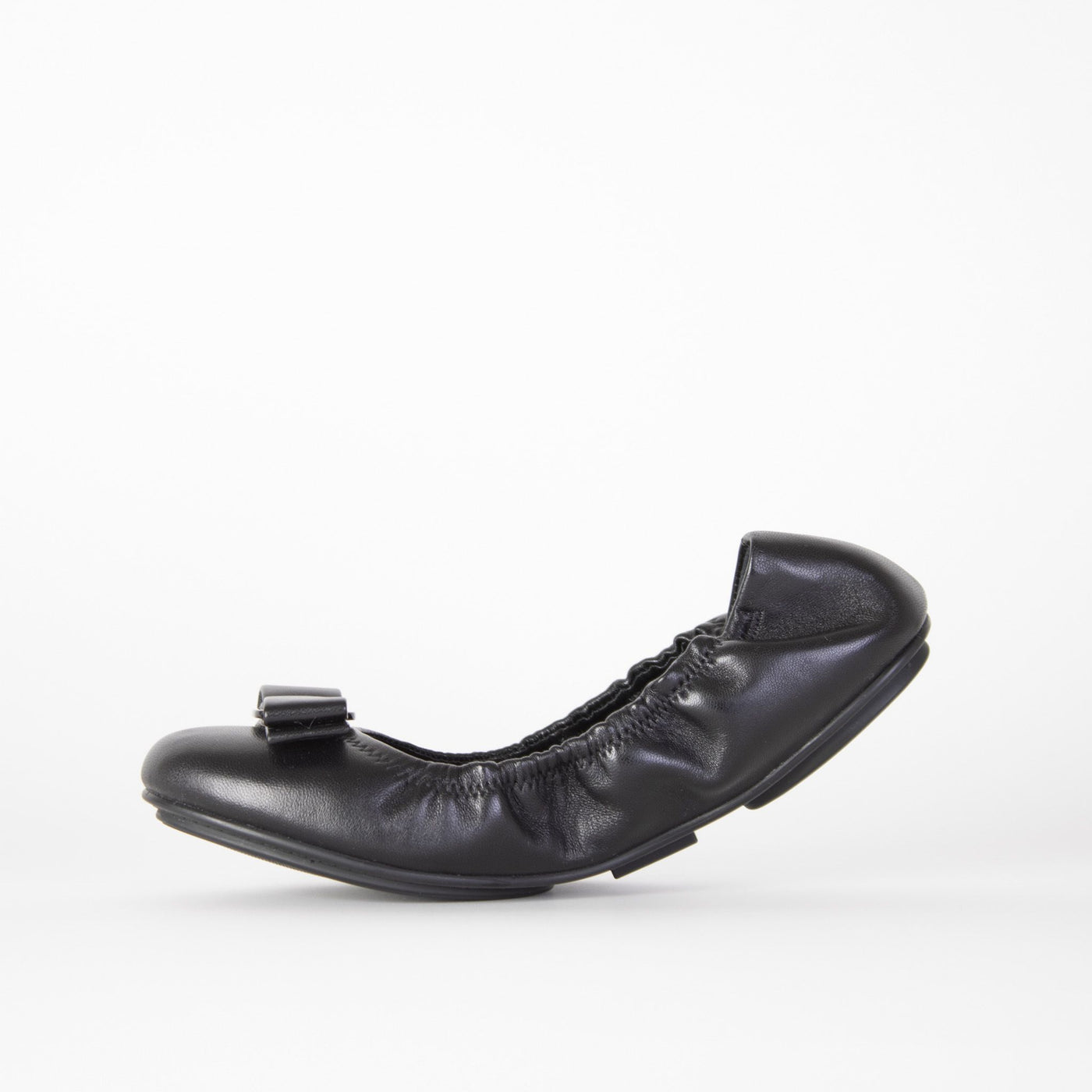 Lizinka Black Leather Ballerinas