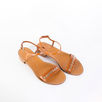 Brown Leather Tremiti Sandals