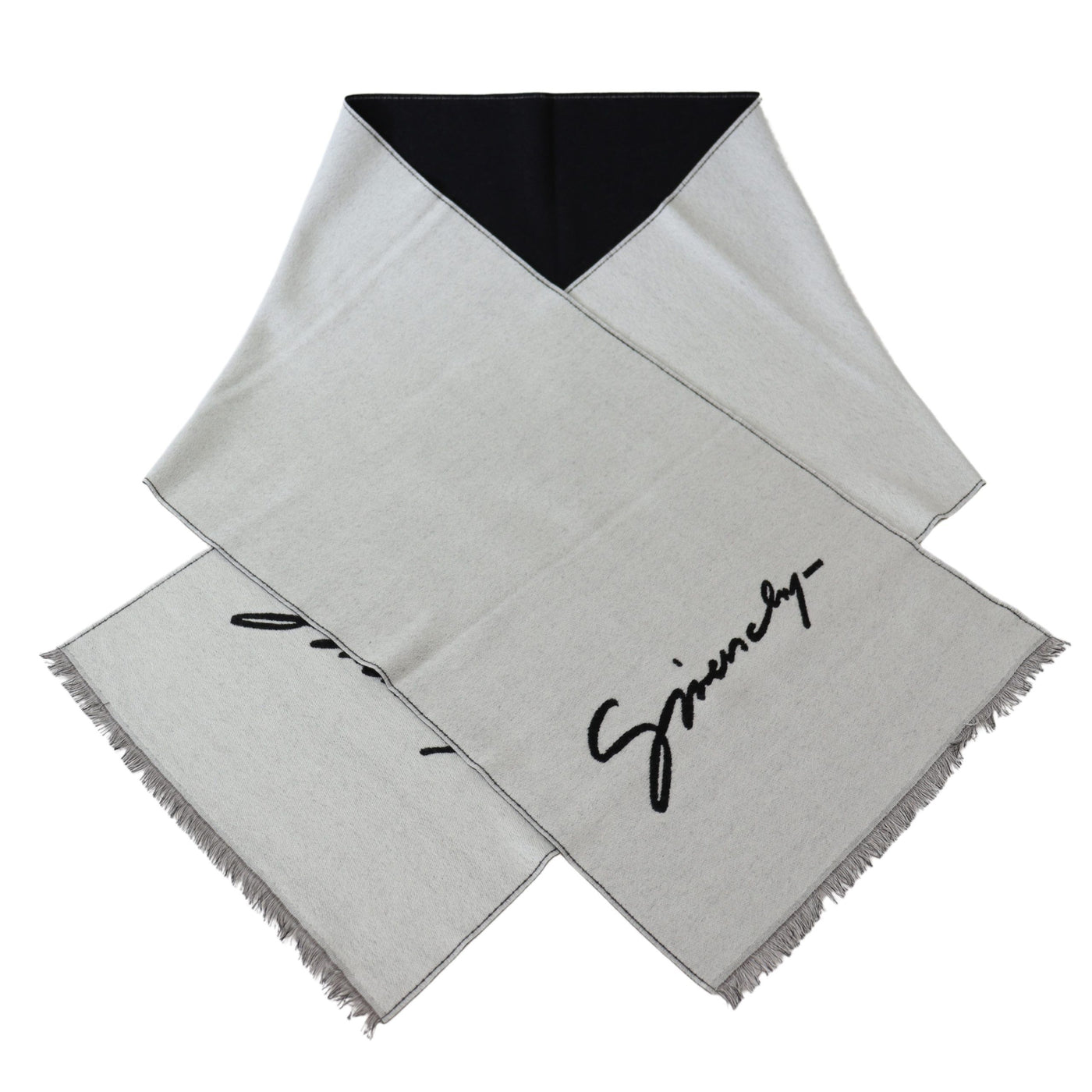 Black White Wool Unisex Winter Warm Scarf Wrap Shawl