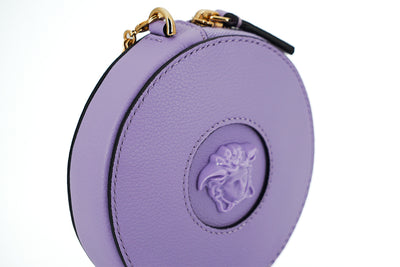 Purple Calf Leather Mini Neck Wearing Bag