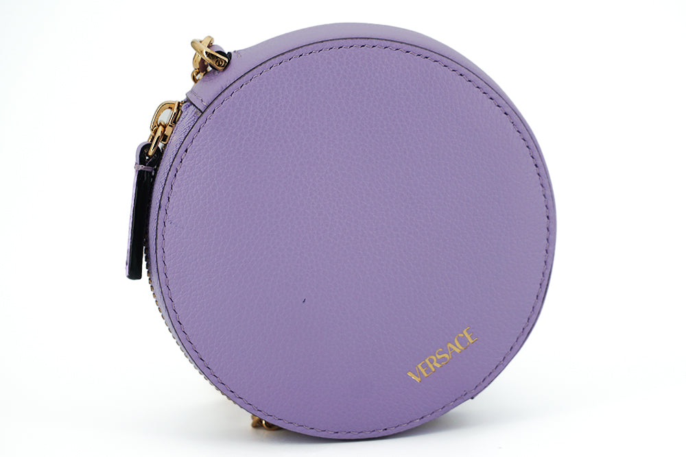 Purple Calf Leather Mini Neck Wearing Bag