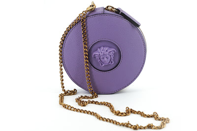 Purple Calf Leather Mini Neck Wearing Bag