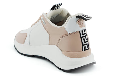 Light Pink and White Calf Leather Sneakers