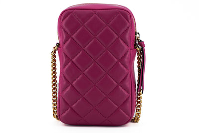 Purple Quilted Nappa Leather Mini Crossbody bag